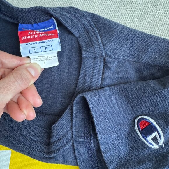 Champion Logo T-Shirt Heavyweight Cotton Y2K Vintage - Picture 5 of 14